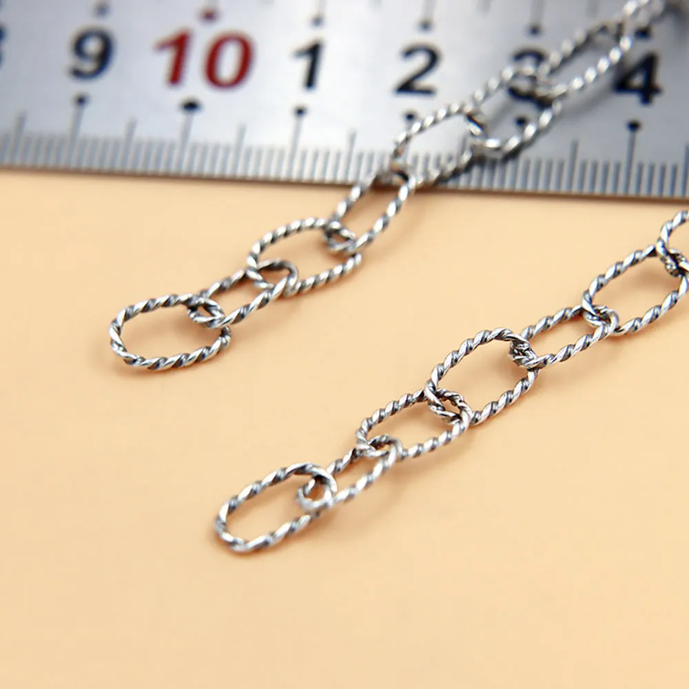Sold by the Foot BULK Solid 925 Sterling Silver Oval Link Cable Chain Jewelry Making