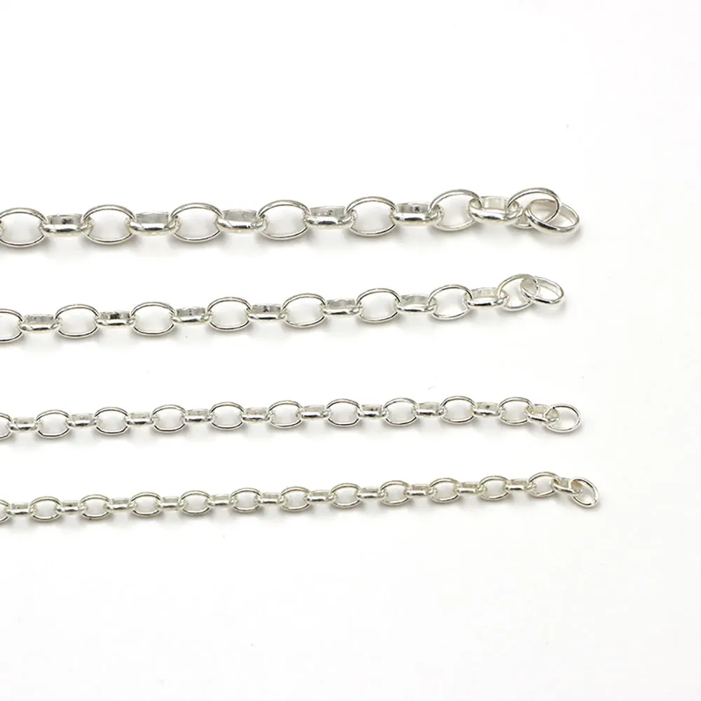 Sold by the Foot BULK Solid 925 Sterling Silver Oval Link Cable Chain Jewelry Making