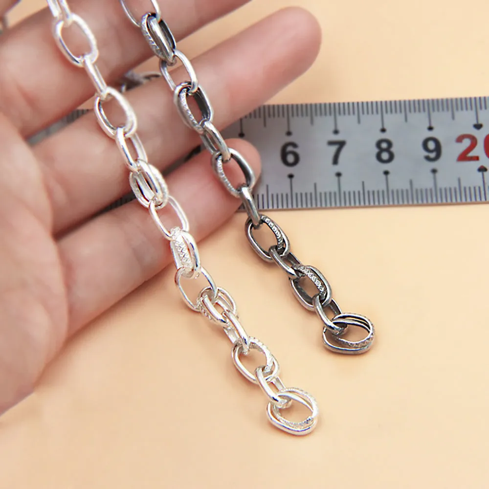 Sold by the Foot BULK Solid 925 Sterling Silver Oval Link Cable Jewelry Making