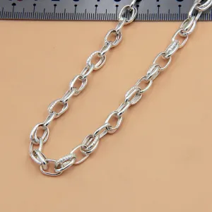Sold by the Foot BULK Solid 925 Sterling Silver Oval Link Cable Jewelry Making