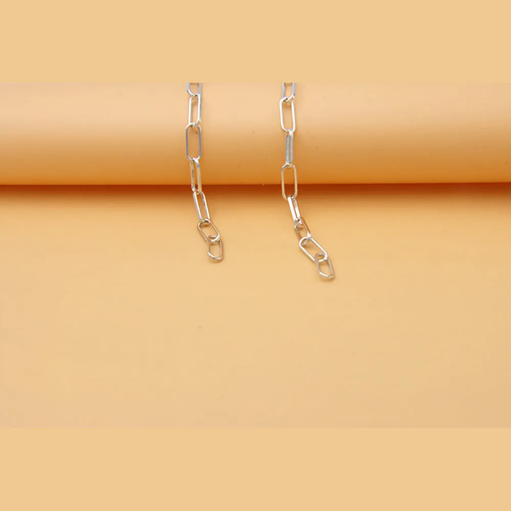 Sold by the Foot BULK Solid 925 Sterling Silver Rectangle Cable Chain Jewelry Making