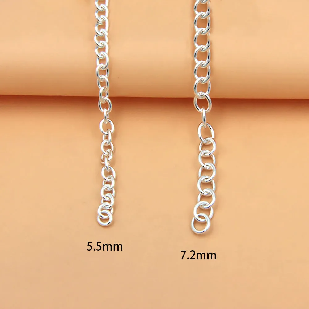 Sold by the Foot BULK Solid 925 Sterling Silver Rolo Belcher Chain Jewelry Making
