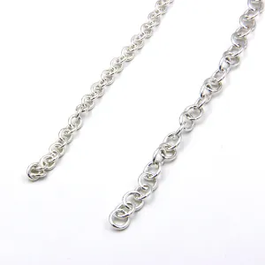 Sold by the Foot BULK Solid 925 Sterling Silver Rolo Belcher Chain Jewelry Making