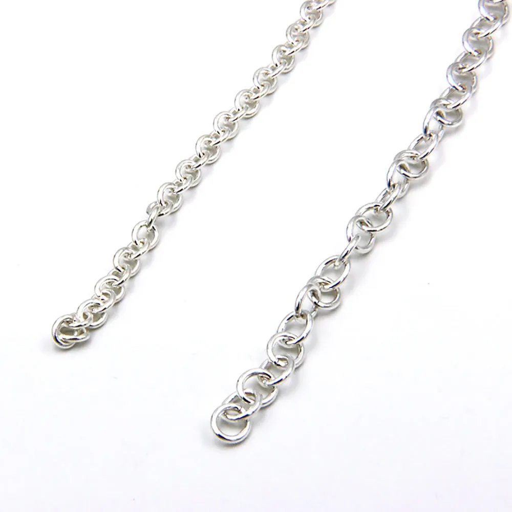 Sold by the Foot BULK Solid 925 Sterling Silver Rolo Belcher Chain Jewelry Making
