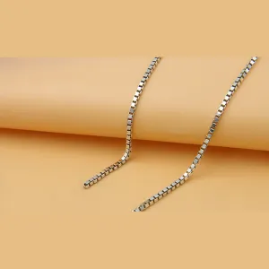 Sold by the Foot BULK Solid 925 Sterling Silver Venetian Box Chain Jewelry Making