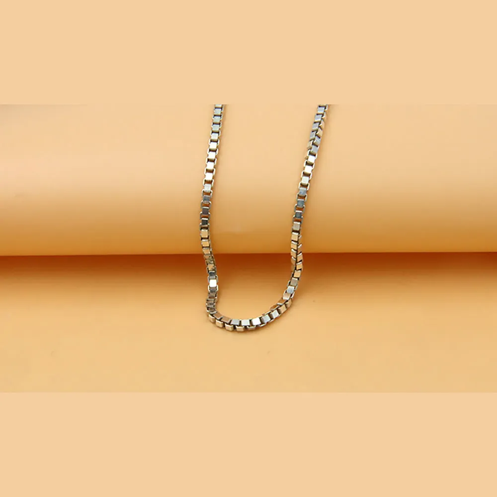 Sold by the Foot BULK Solid 925 Sterling Silver Venetian Box Chain Jewelry Making