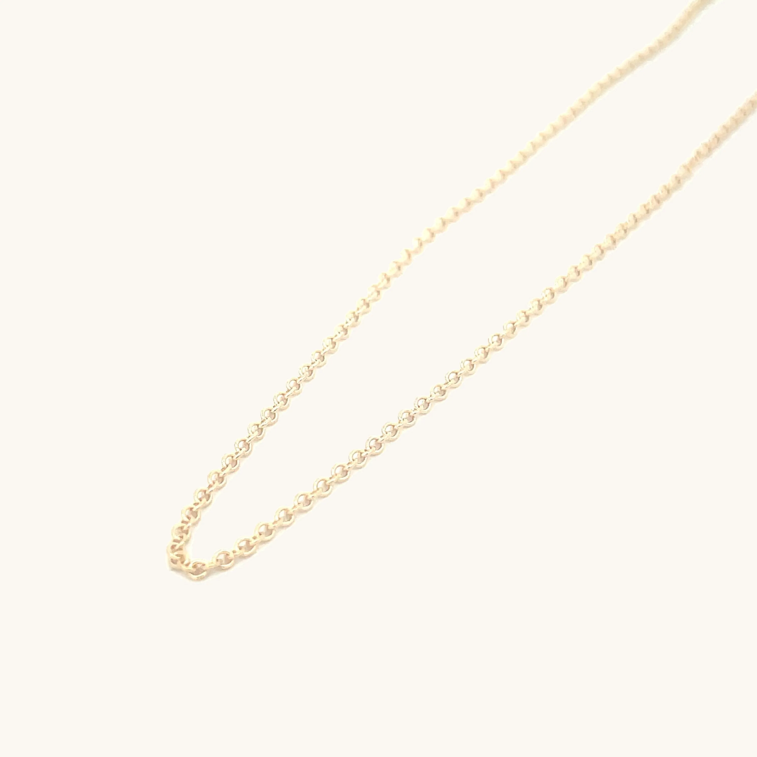 SOLID 14K YELLOW GOLD 20-22" ADJUSTABLE CABLE CHAIN