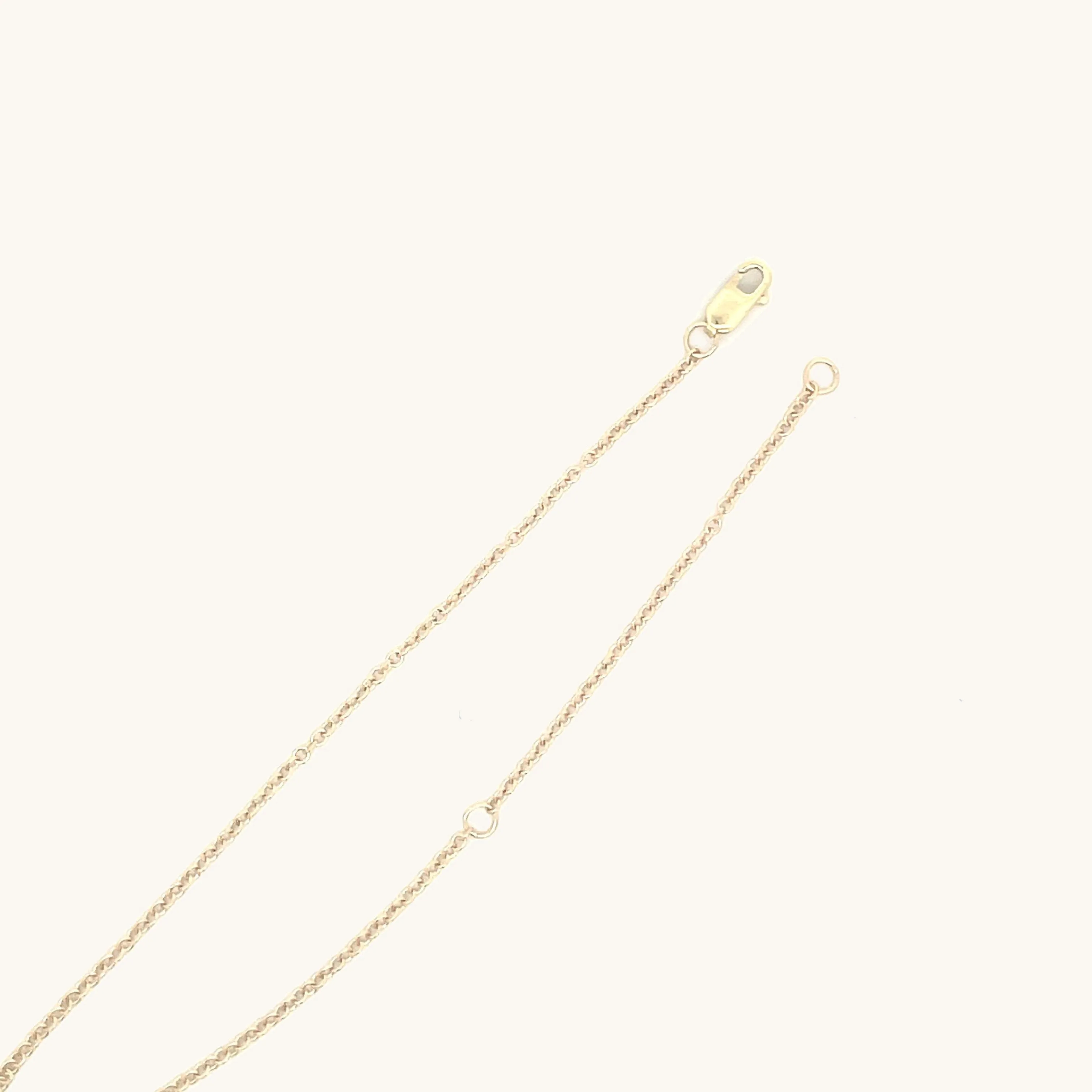 SOLID 14K YELLOW GOLD 20-22" ADJUSTABLE CABLE CHAIN