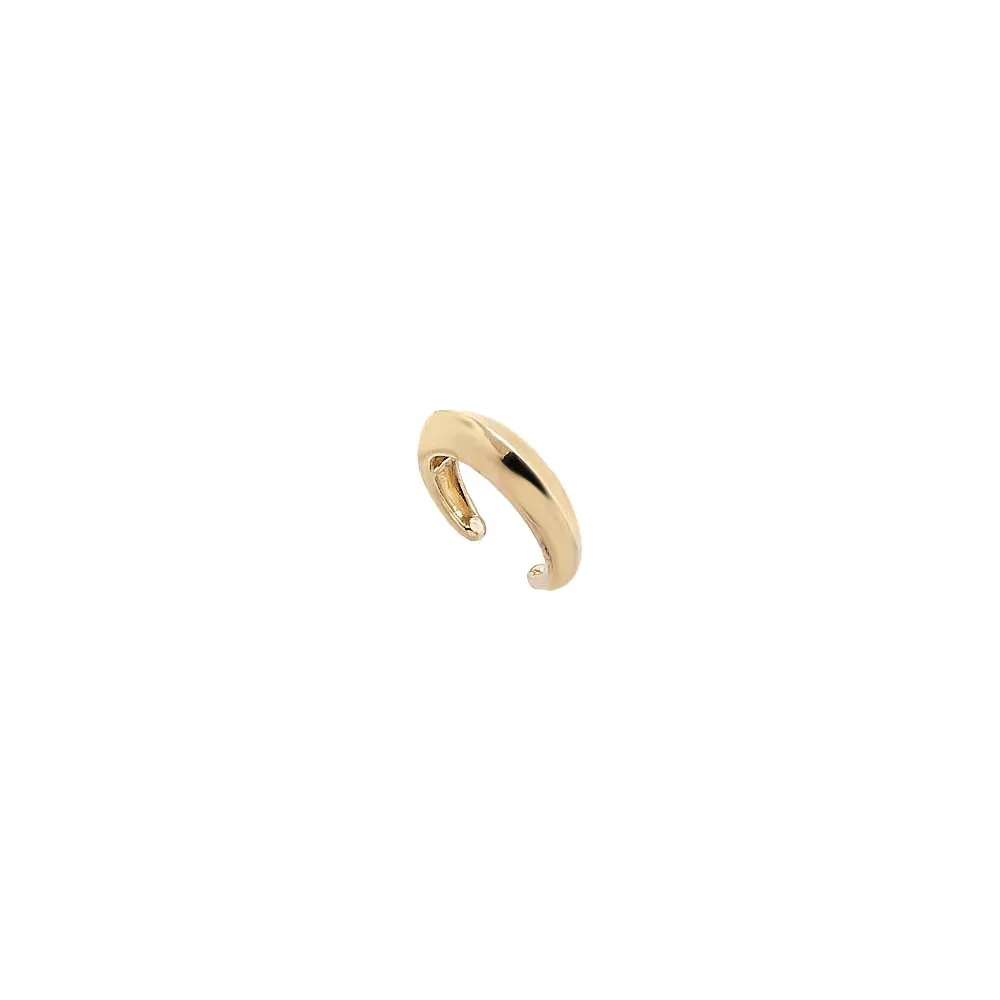 Solid Chubby Ear Cuff 14K