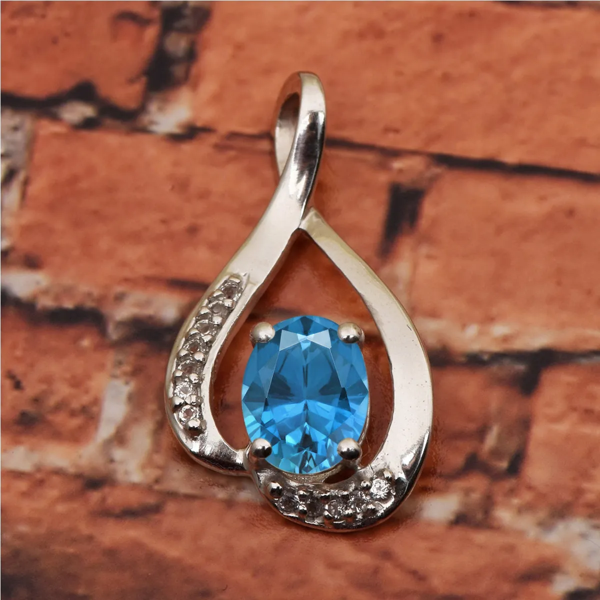 Solitaire Pendant in Multi Choice Gemstone Jewelry