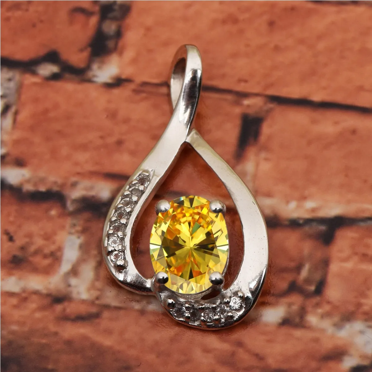 Solitaire Pendant in Multi Choice Gemstone Jewelry
