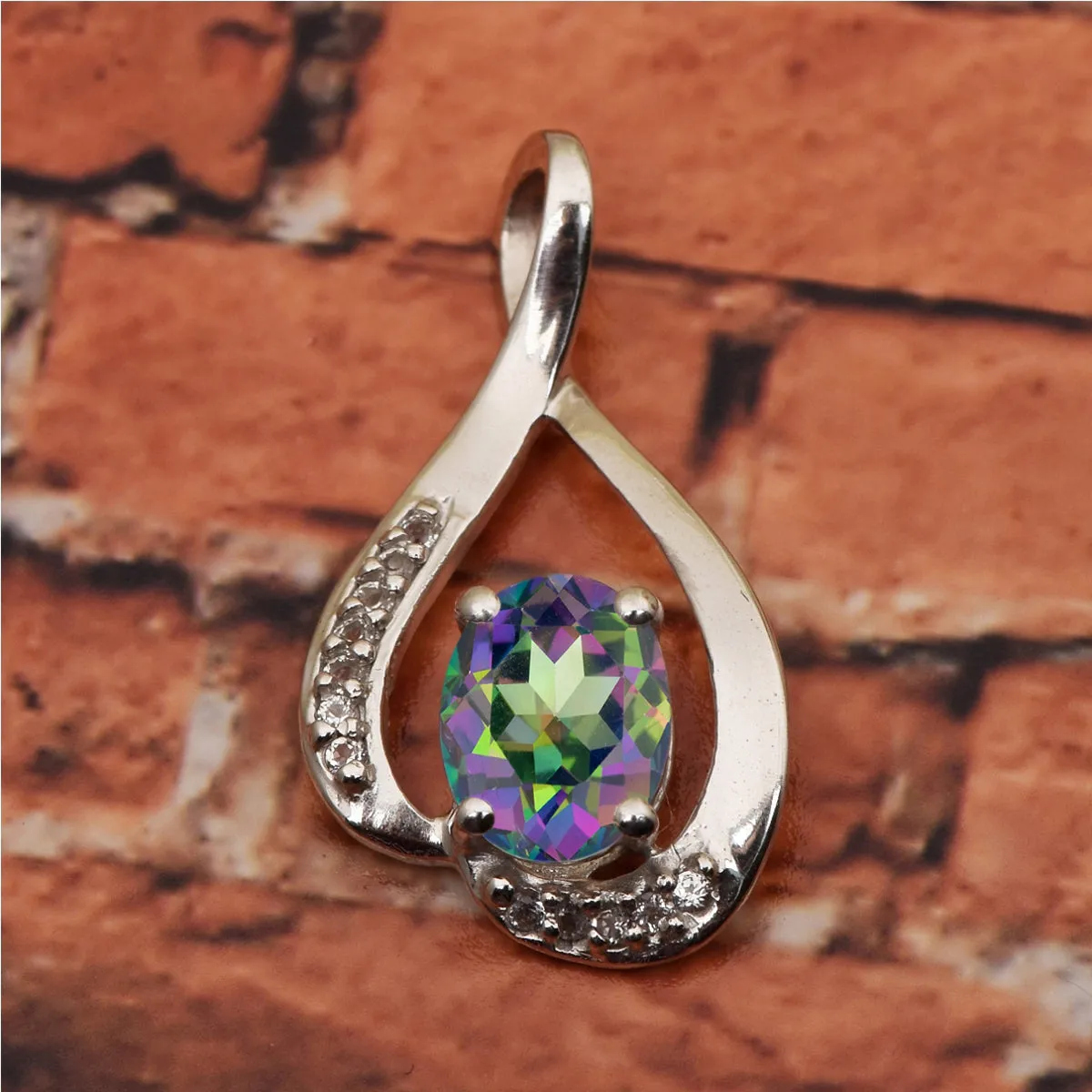 Solitaire Pendant in Multi Choice Gemstone Jewelry