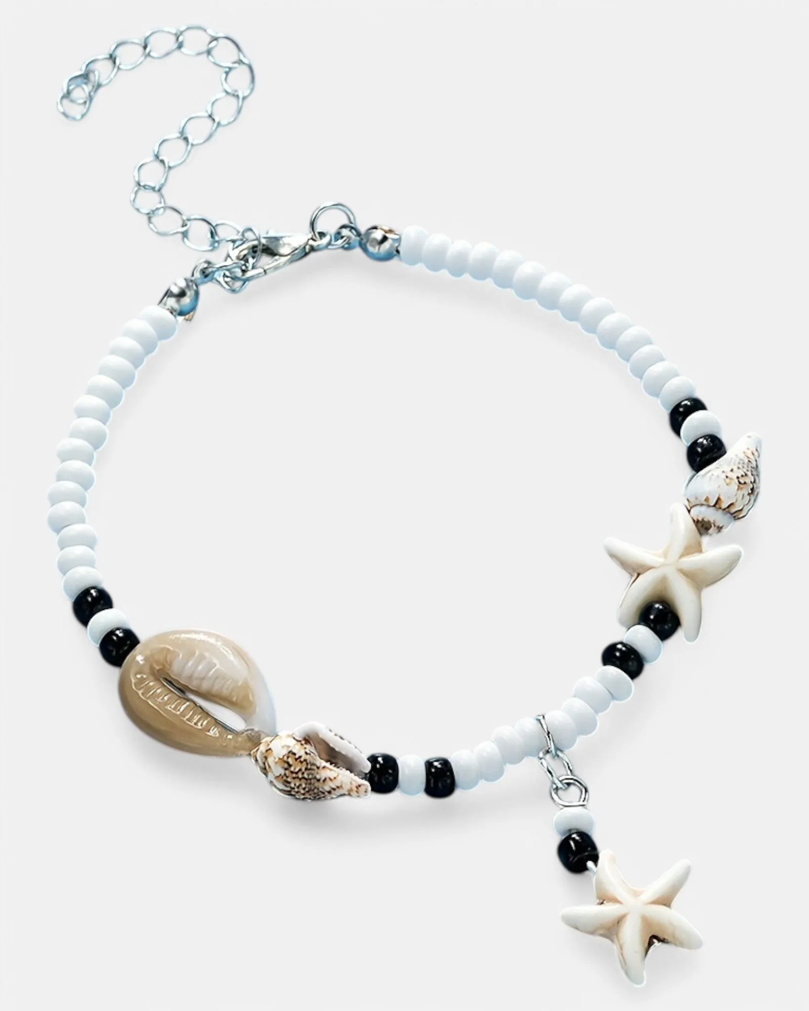 Sophie – Vintage Boho Ankle Bracelet with Shell & Beads