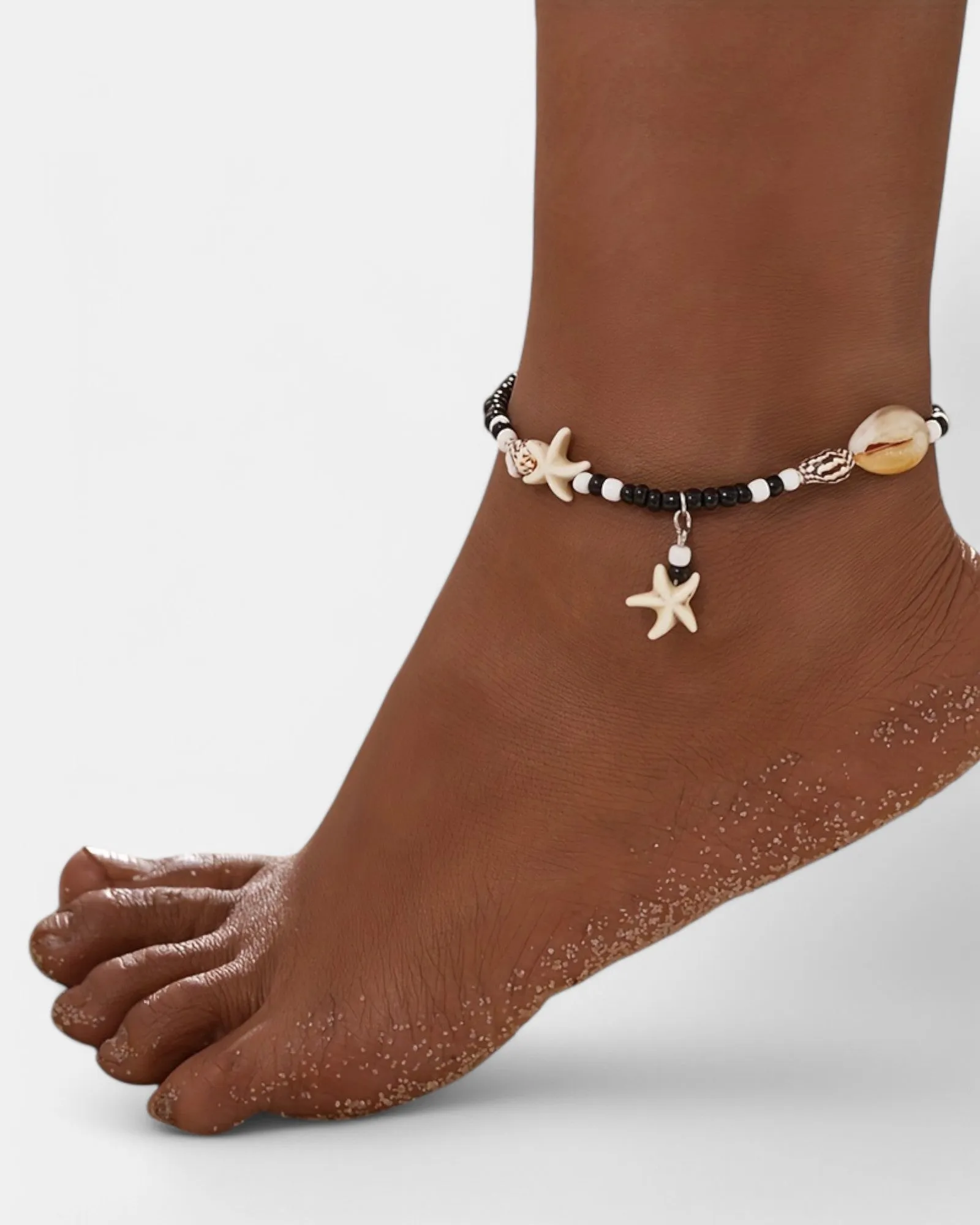 Sophie – Vintage Boho Ankle Bracelet with Shell & Beads