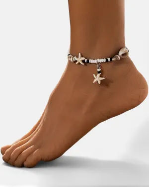Sophie – Vintage Boho Ankle Bracelet with Shell & Beads