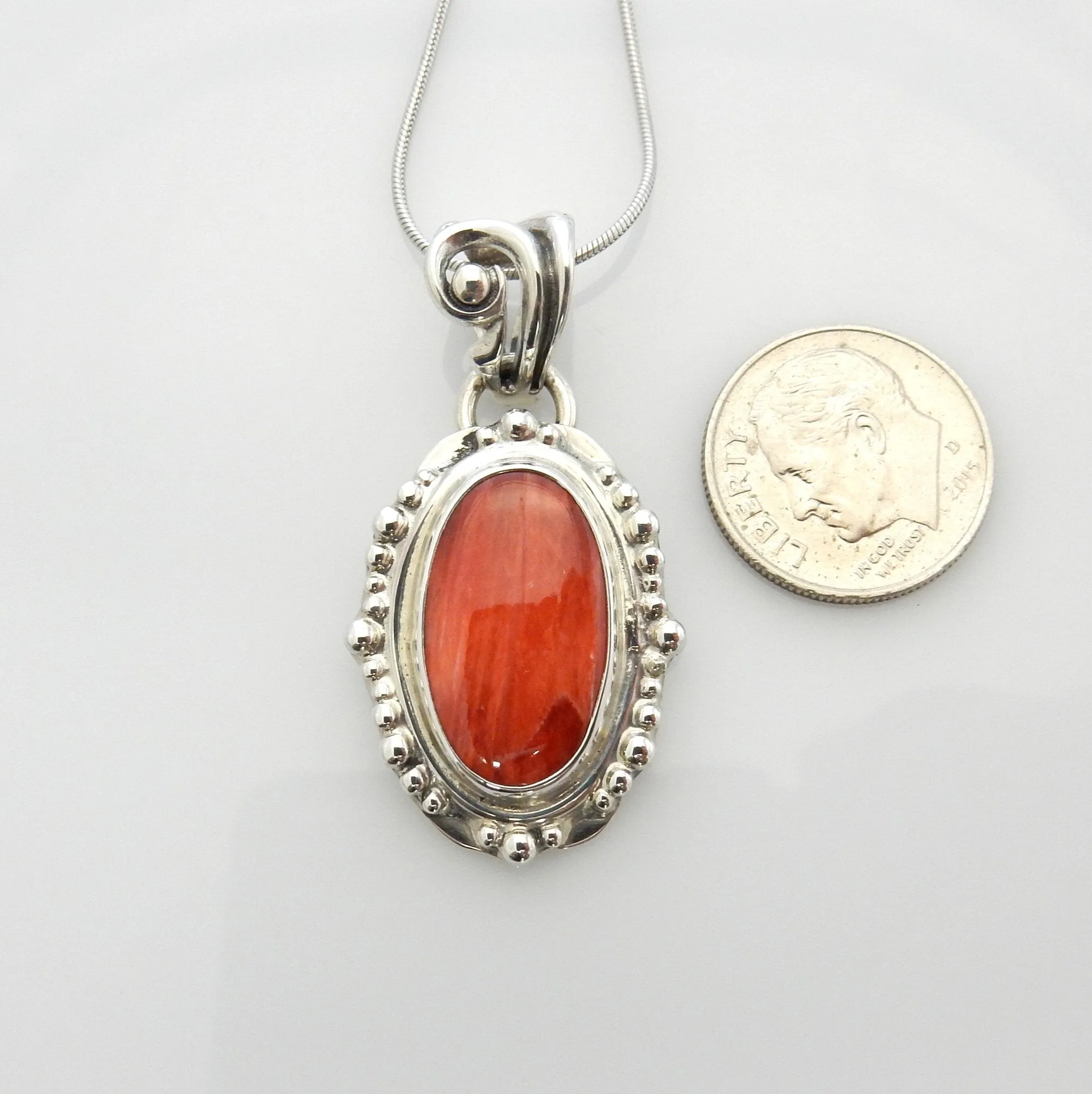 Southwestern Sterling Silver Spiny Oyster Pendant