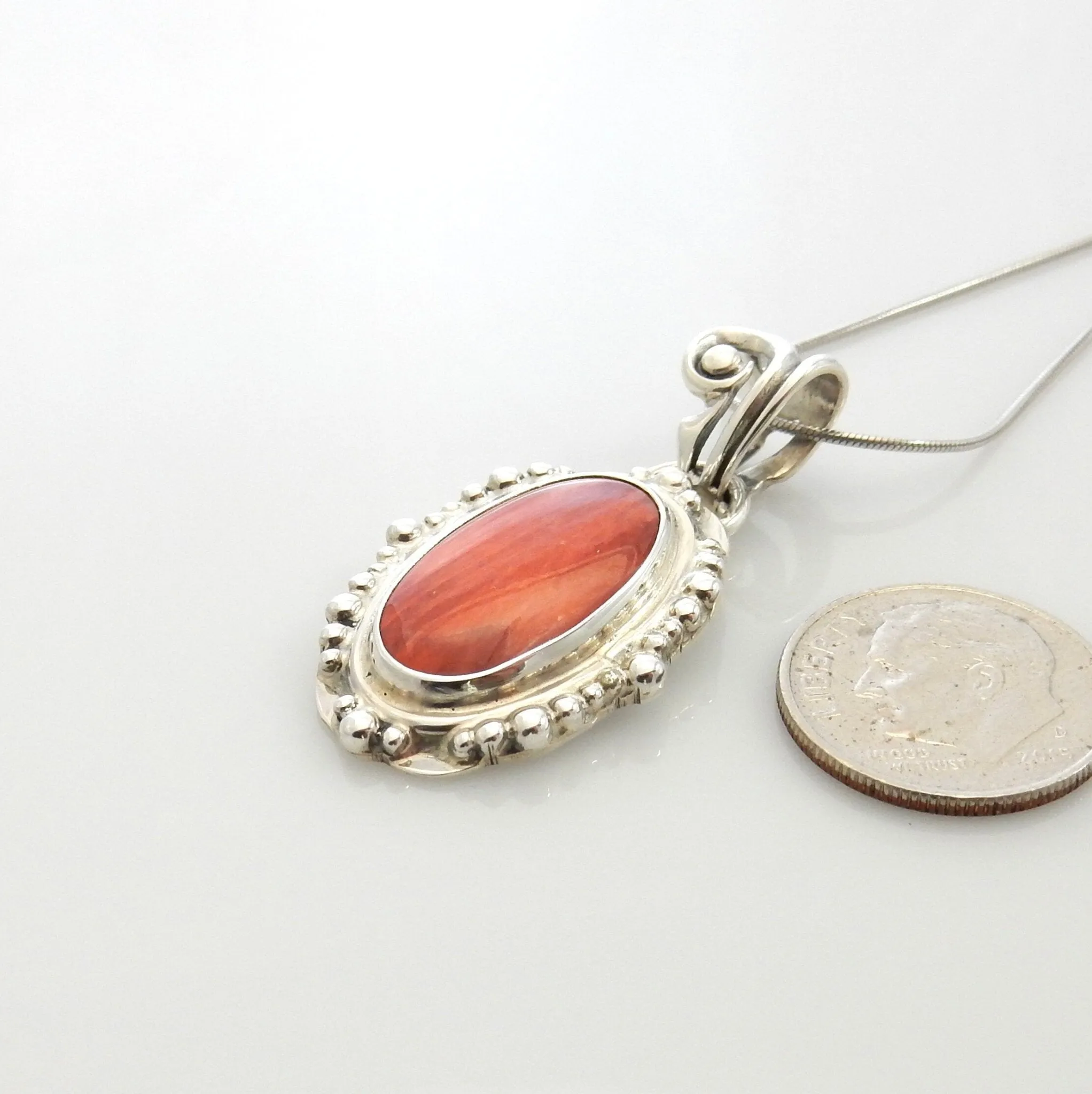 Southwestern Sterling Silver Spiny Oyster Pendant
