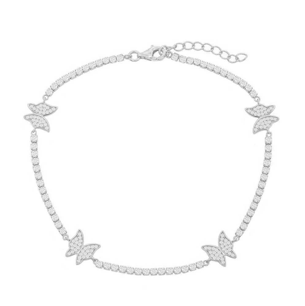 Sparkle Butterfly Station Anklet