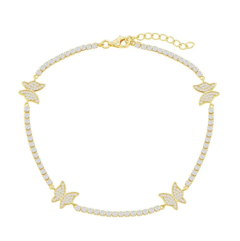Sparkle Butterfly Station Anklet