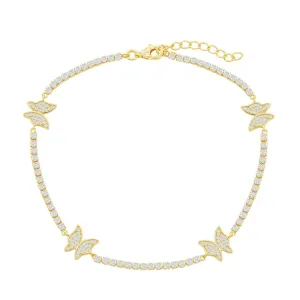 Sparkle Butterfly Station Anklet