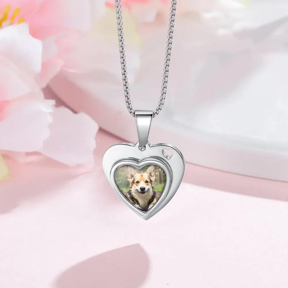Stainless Steel Personalized Pet Photo Necklace