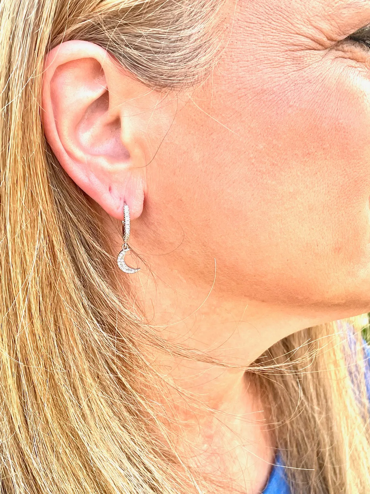 Star Moon Gold Earrings