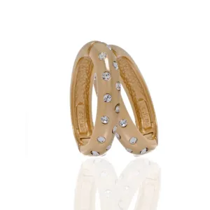 Starlight Gold Tone Hoop-Eze Earrings