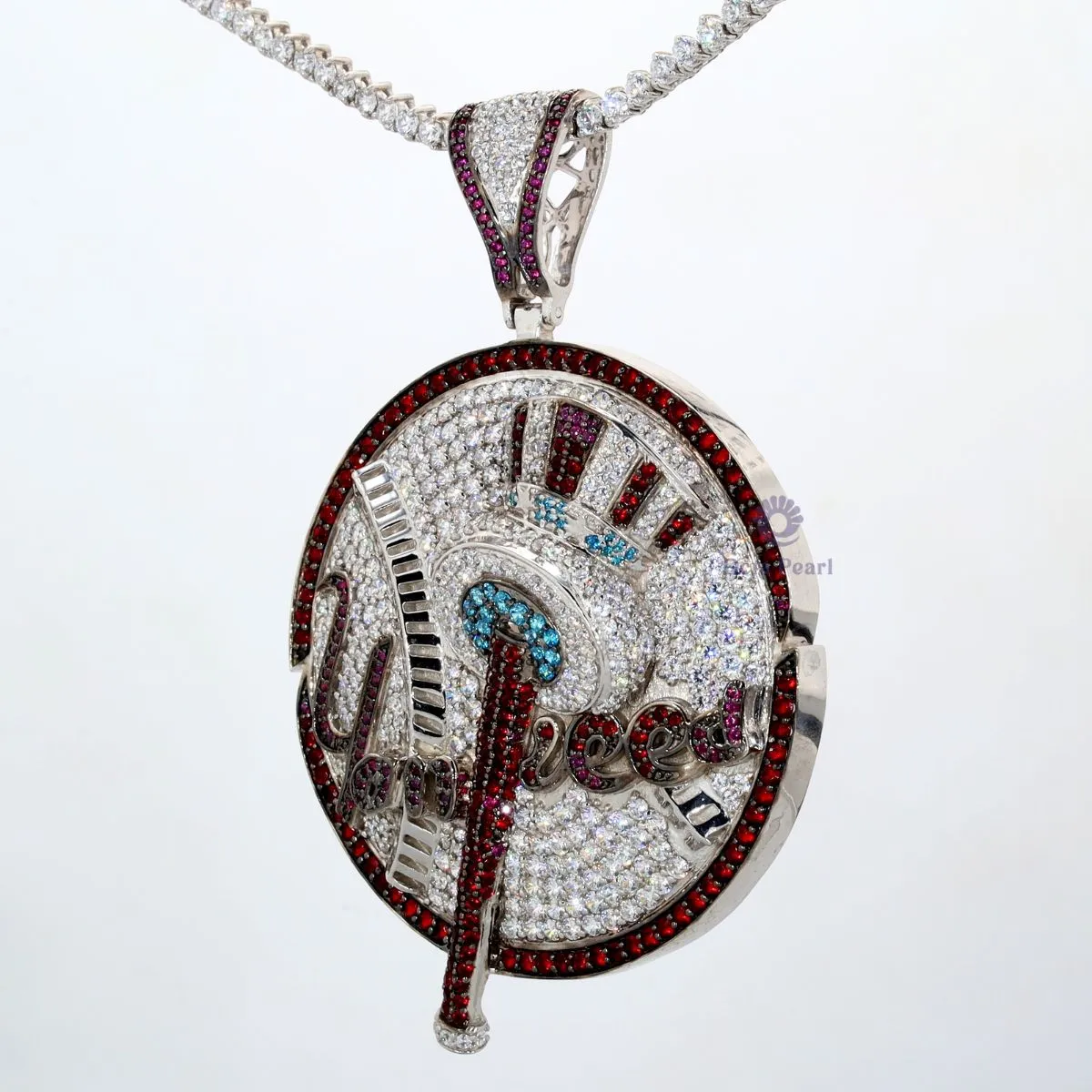 Sterling Silver 925 New York Yankees MLB Baseball Pendant – Sports-Inspired Charm