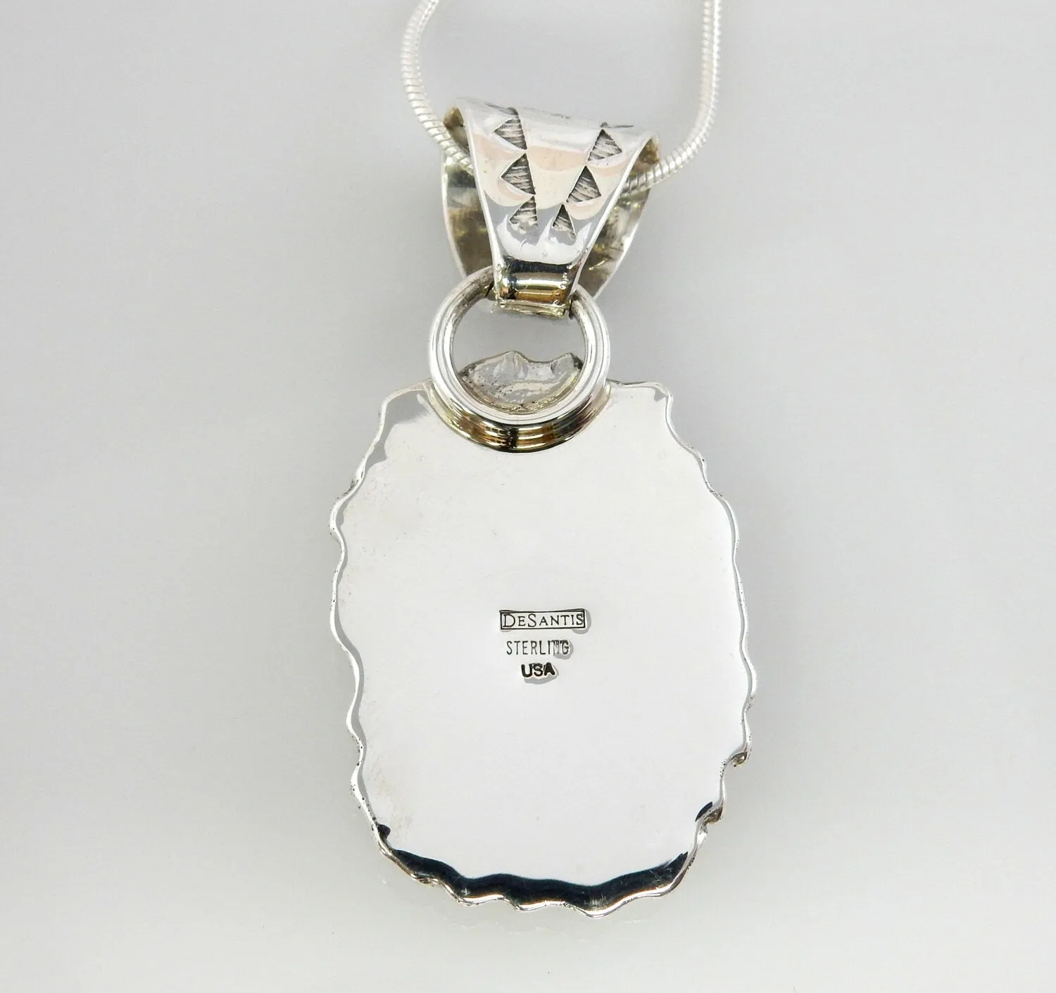 Sterling Silver Blue Turquoise Drop Pendant