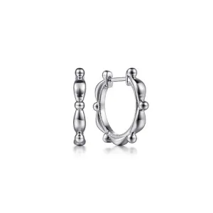 Sterling Silver Bujukan Huggie Earrings