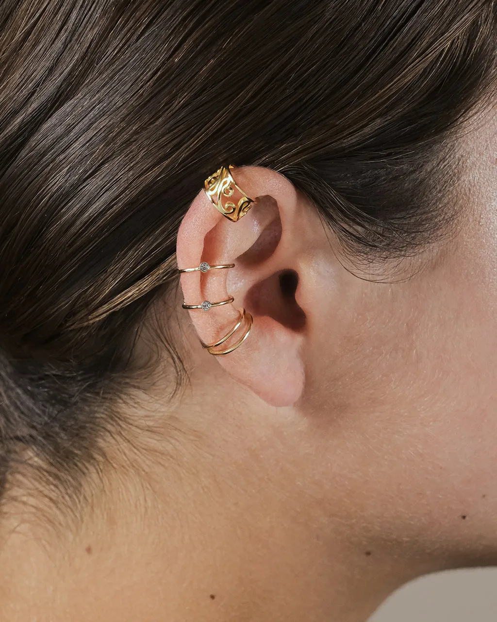 Sterling Silver Flowering Ear Cuff Set of 3