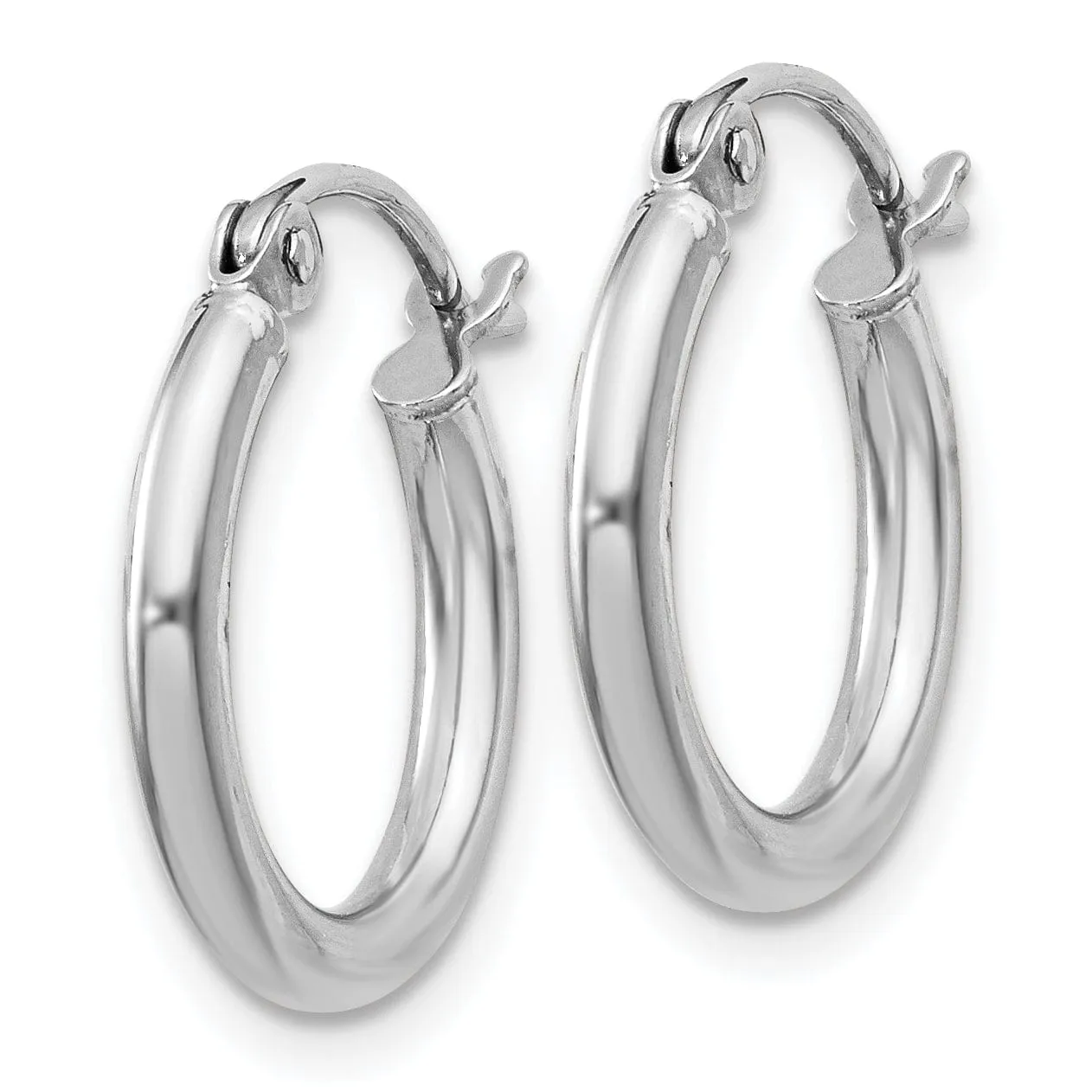 Sterling Silver Hollow Hoop Hinged Earring