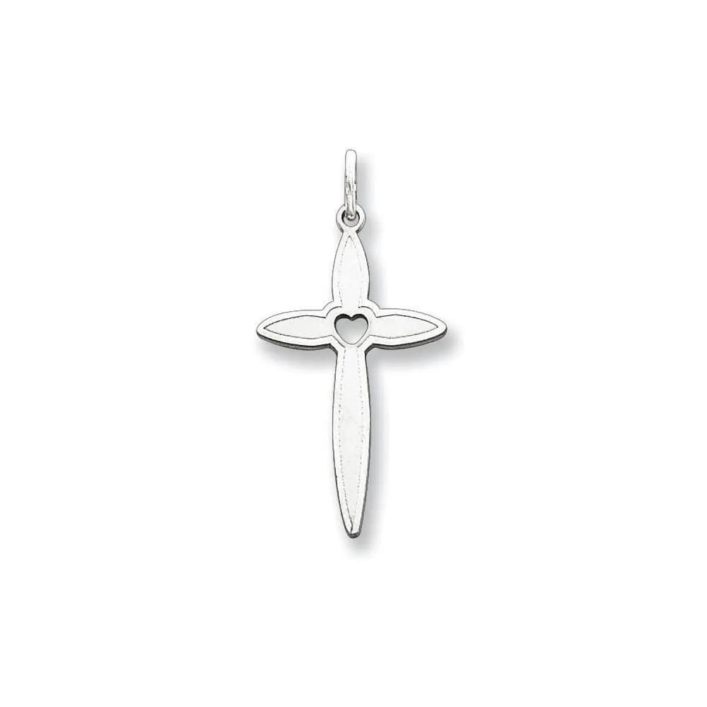 Sterling Silver Laser Designed Cross Pendant