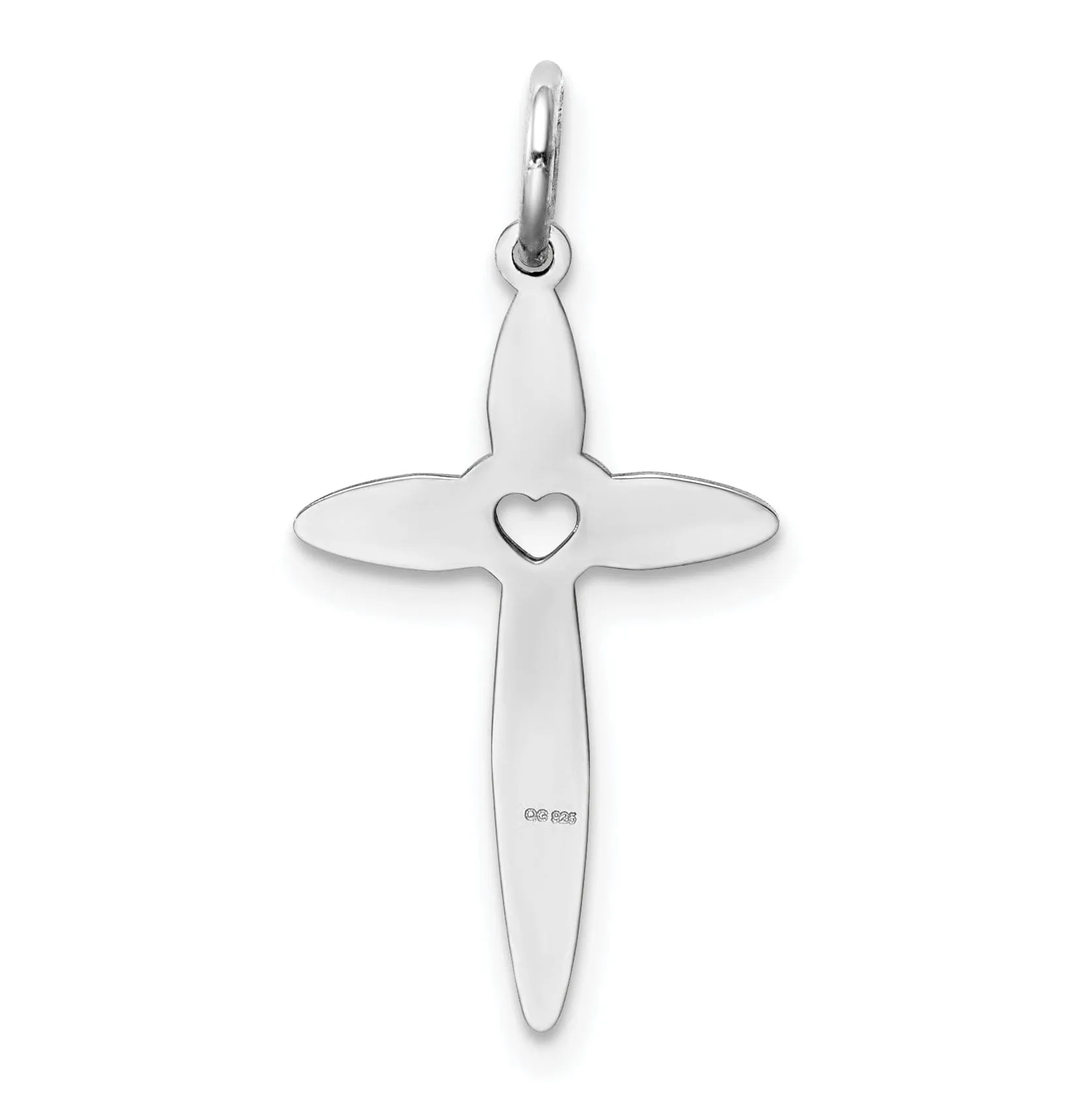 Sterling Silver Laser Designed Cross Pendant