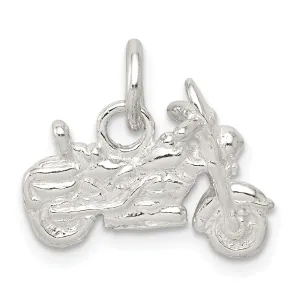 Sterling Silver Polished 3 D Motorcycle Pendant
