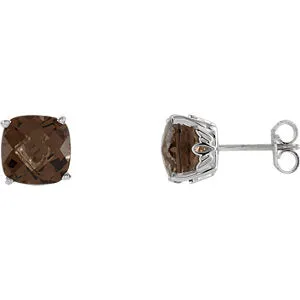 Sterling Silver Smoky Quartz Earrings