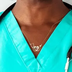 Stethoscope Heart Photo Pendant for Doctors or Nurses Jewelry