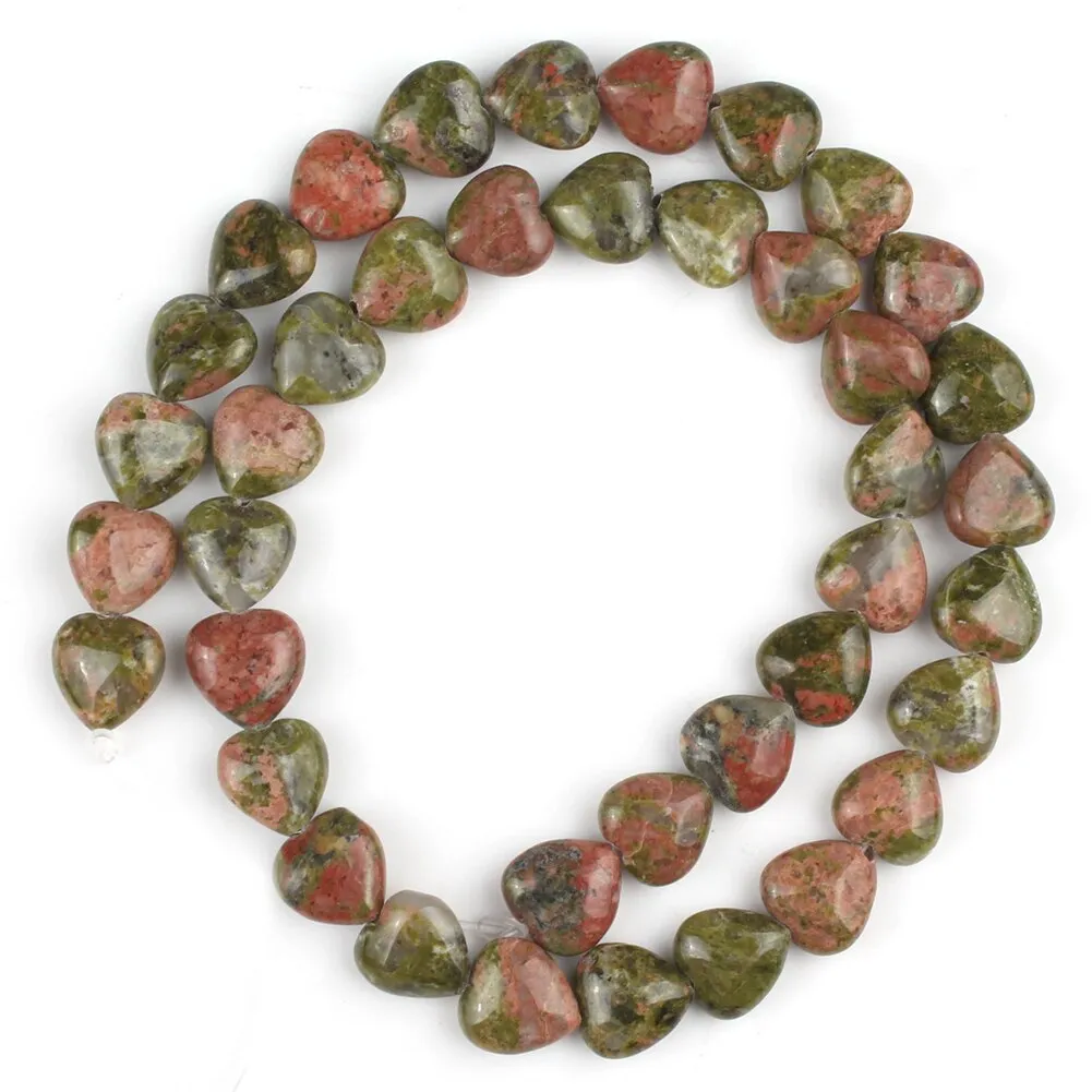 Stones Heart Shape Loose Beads Crystal Turquoise