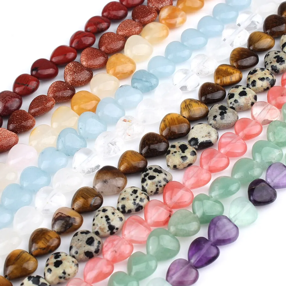 Stones Heart Shape Loose Beads Crystal Turquoise