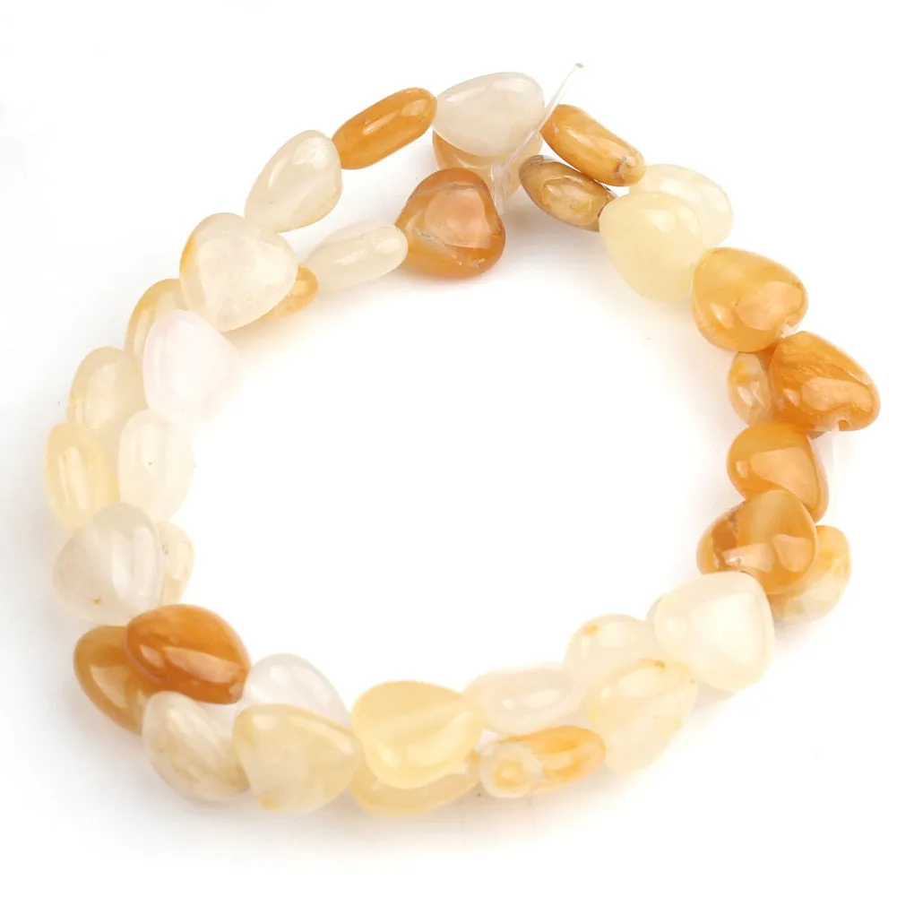 Stones Heart Shape Loose Beads Crystal Turquoise