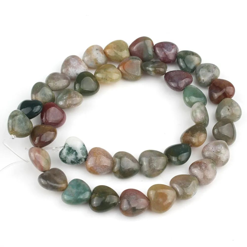 Stones Heart Shape Loose Beads Crystal Turquoise