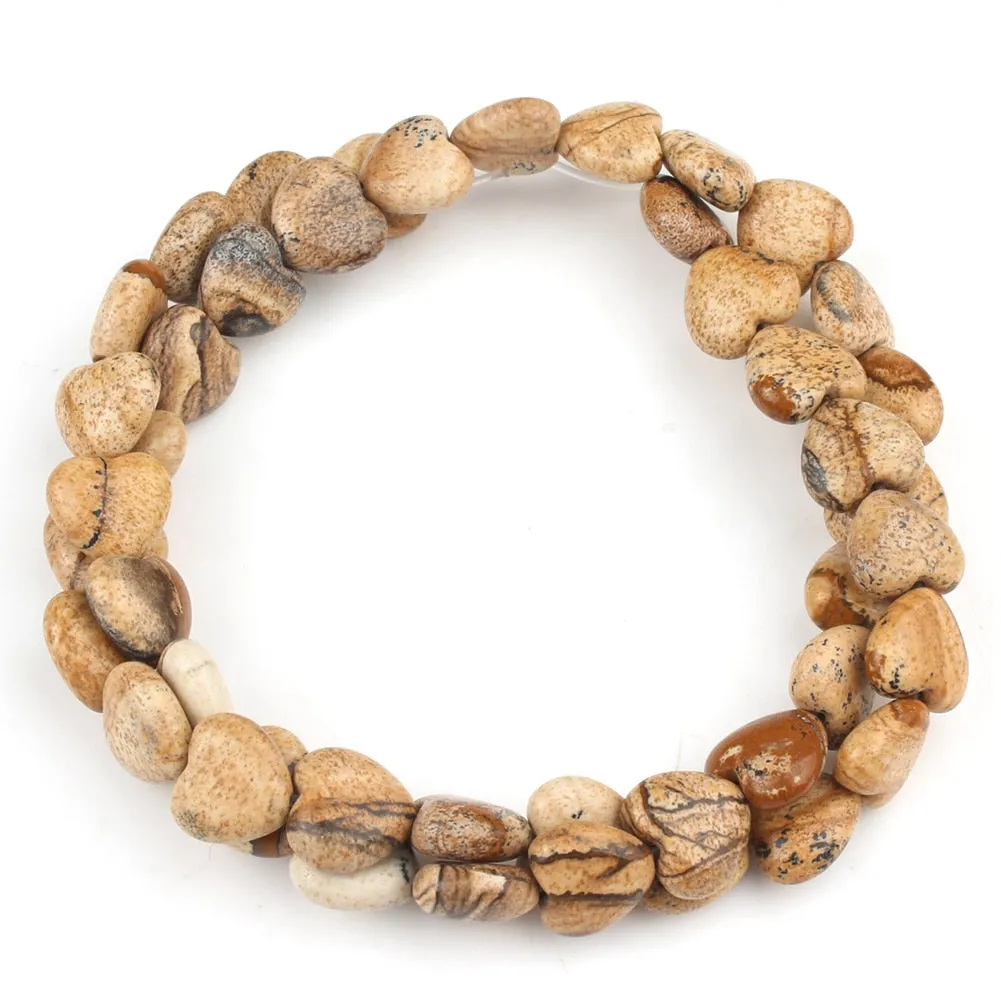 Stones Heart Shape Loose Beads Crystal Turquoise