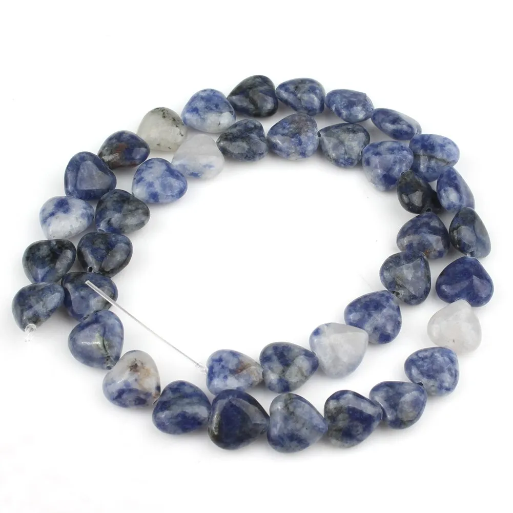 Stones Heart Shape Loose Beads Crystal Turquoise