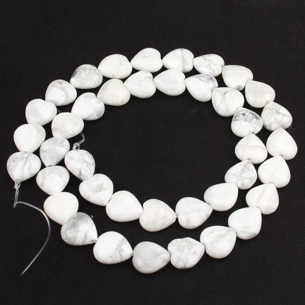 Stones Heart Shape Loose Beads Crystal Turquoise