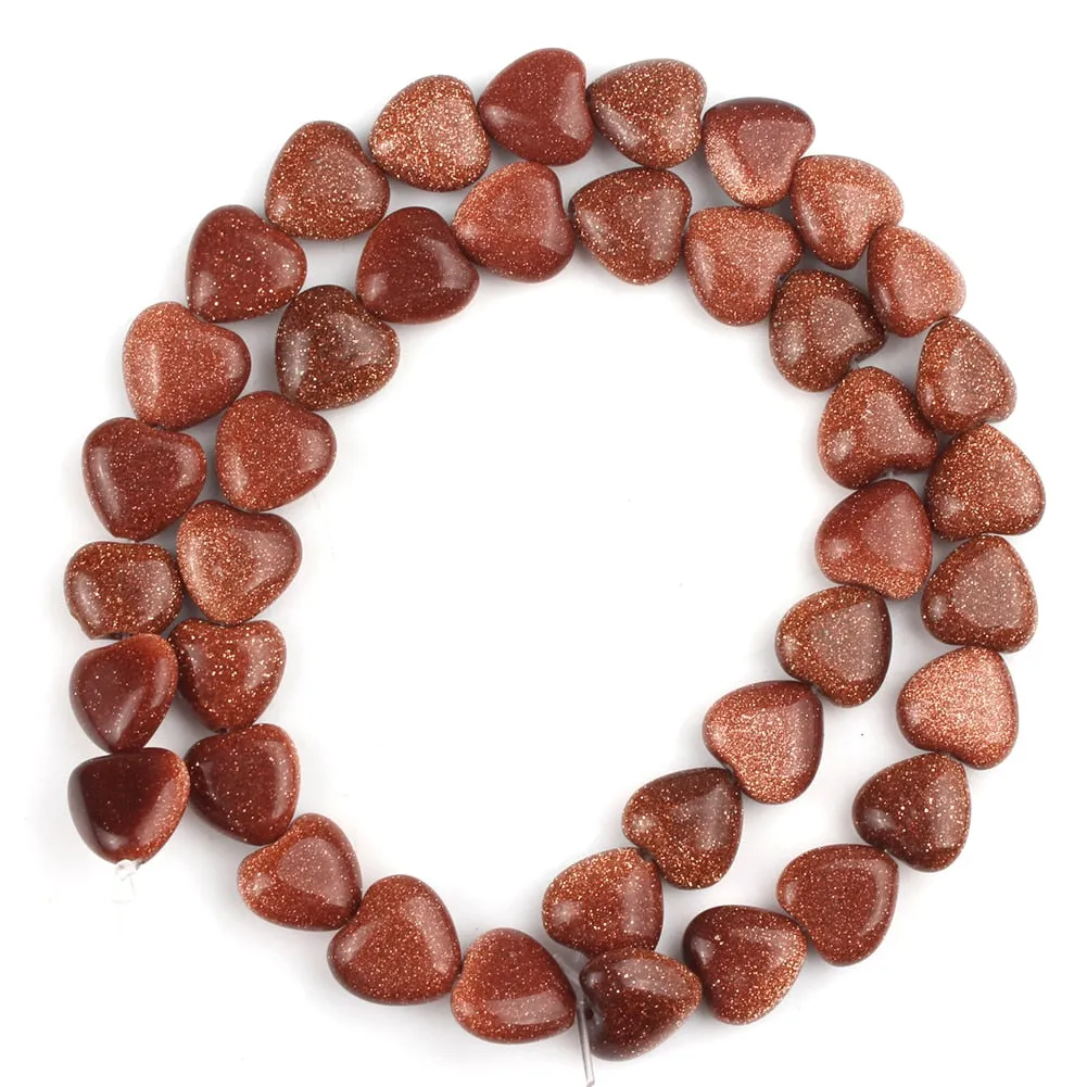 Stones Heart Shape Loose Beads Crystal Turquoise
