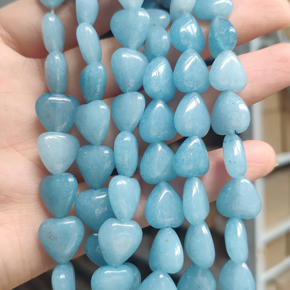 Stones Heart Shape Loose Beads Crystal Turquoise