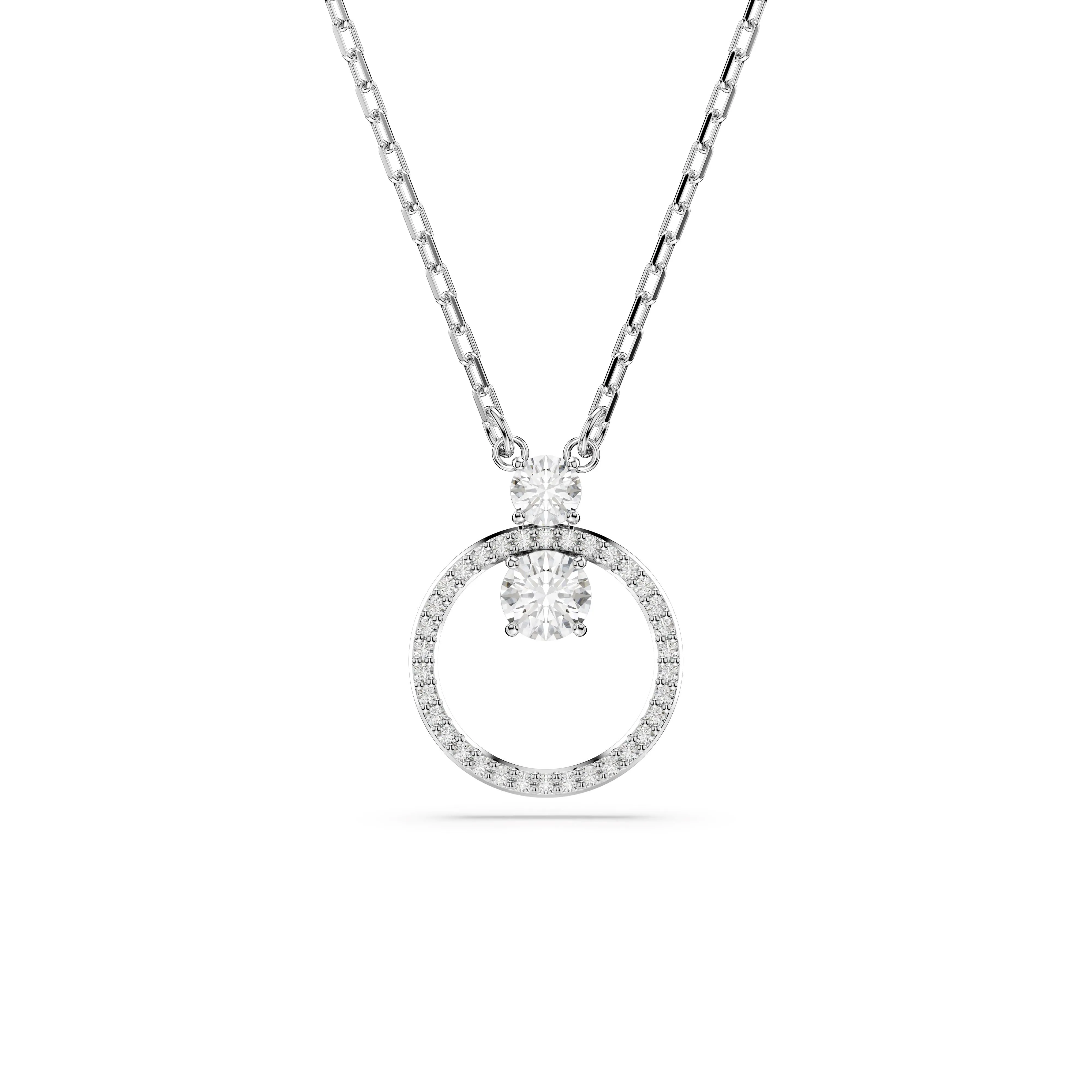 Swarovski Rhodium Constella Circle Necklace