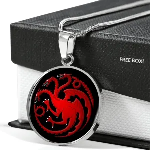 Targaryen Pendant Game of Thrones Jewelry House Targaryen Necklace With Engraving Option