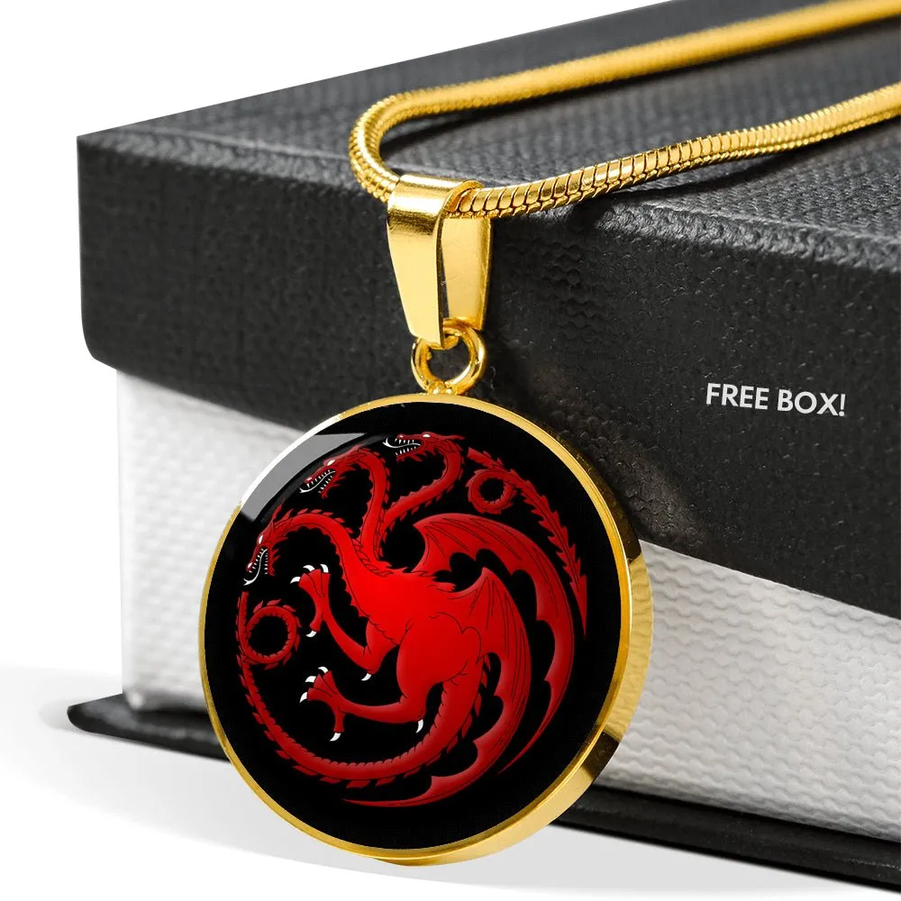 Targaryen Pendant Game of Thrones Jewelry House Targaryen Necklace With Engraving Option