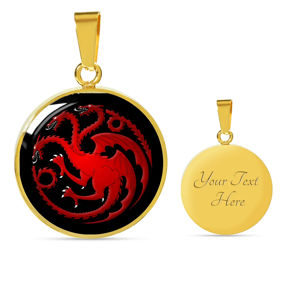 Targaryen Pendant Game of Thrones Jewelry House Targaryen Necklace With Engraving Option